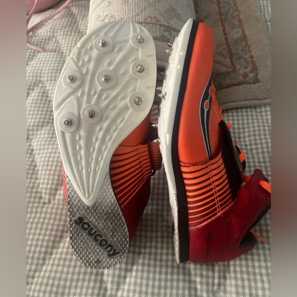 Saucony Track Cleats Velcro Strap Size 6 - Picture 5 of 5